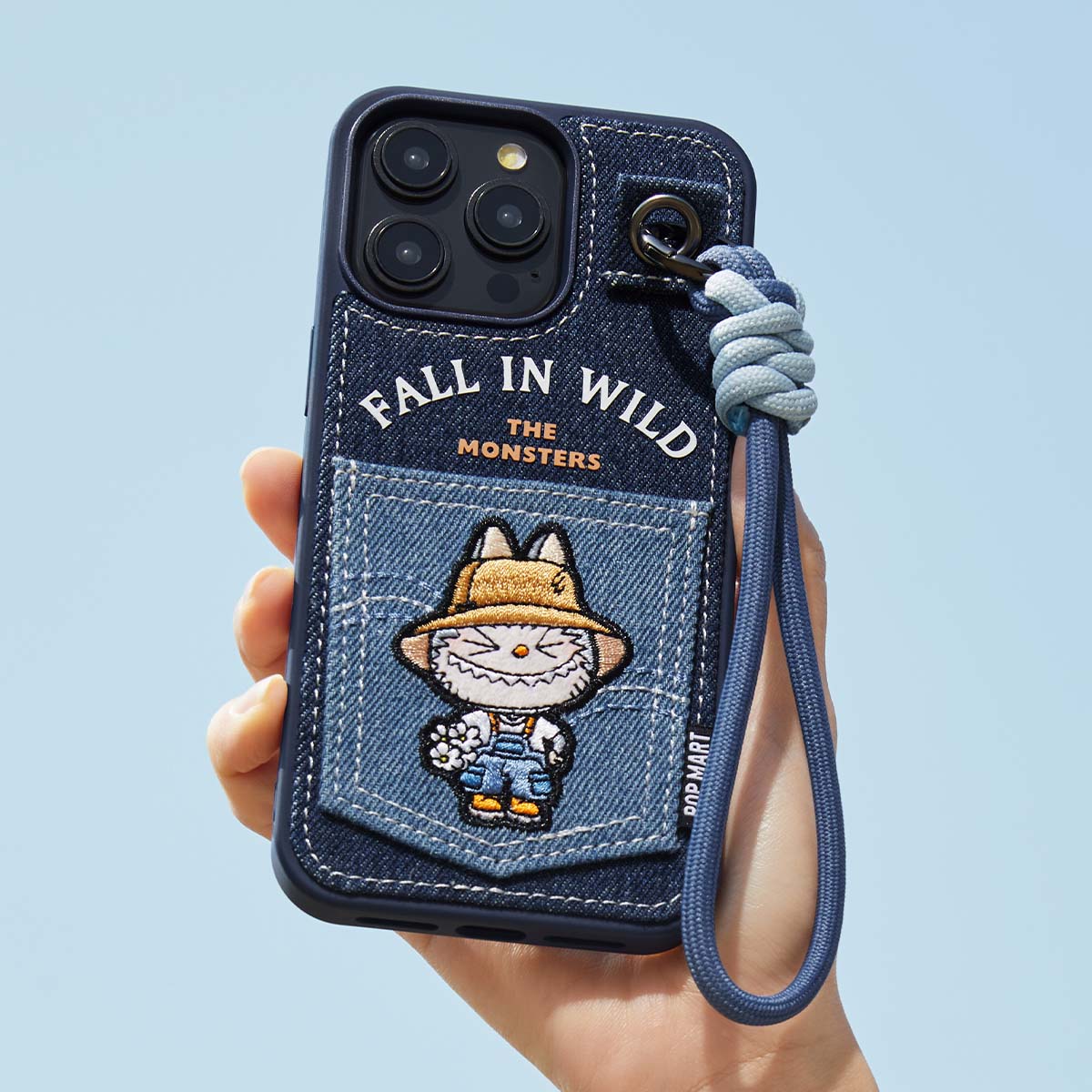 Labubu Fall In Wild iPhone Lanyard Case