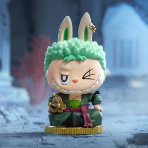 Labubu × One Piece Roronoa Zoro Figurine – Triple Sword Collectible Edition