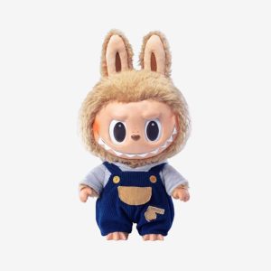 Labubu Time To Chill Plush – Collectible Kawaii Doll with Blue Overalls