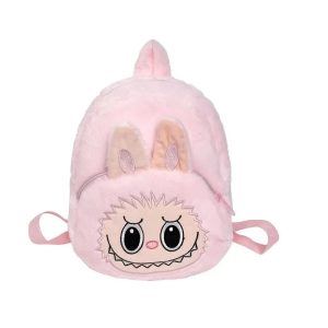 Labubu Pink Bunny Plush Backpack – Kawaii Soft Toy Bag & Collectible Accessory UK