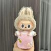 Pink Pineapple Dungarees Costume for Labubu Figurine – Kawaii Sweet Treat Edition