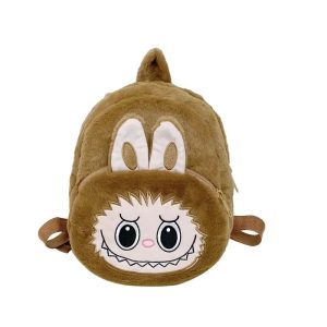 Labubu Brown Bunny Plush Backpack – Kawaii Soft Toy Bag & Collectible Accessory UK