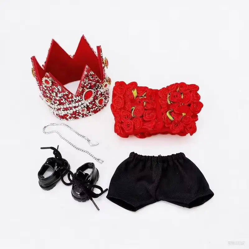 Royal Crown Costume for Labubu Figurine – Ruby Roses Edition - Image 6