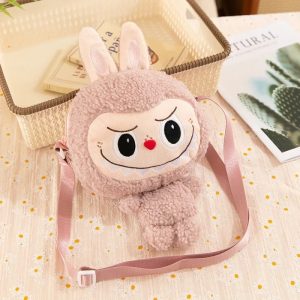 Labubu Beige Bunny Plush Bag – Kawaii Shoulder Bag & Collectible Accessory UK