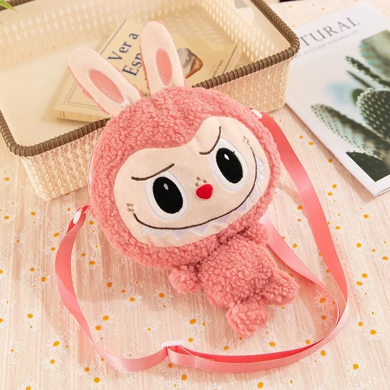 Labubu Pink Bunny Plush Bag – Kawaii Shoulder Bag & Collectible Accessory UK
