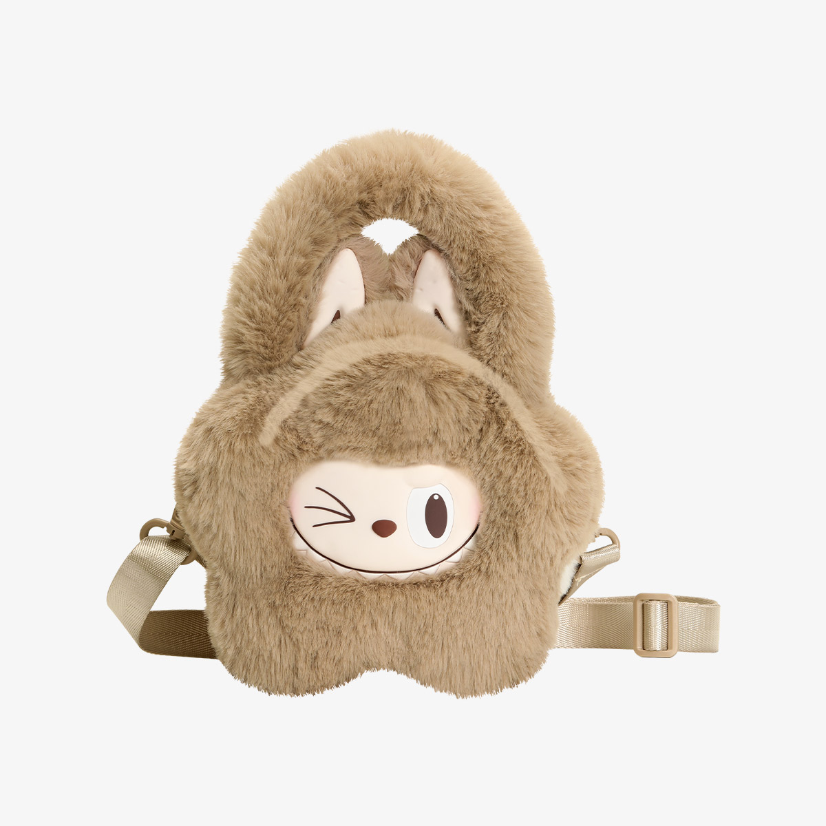 Brown Kawaii Plush Bunny Bag – Adorable Backpack with Cute Design