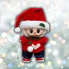 Labubu 17 cm Christmas Costume Collection – 5 Festive Outfits - ❤️ Santa Heart Sweater Outfit