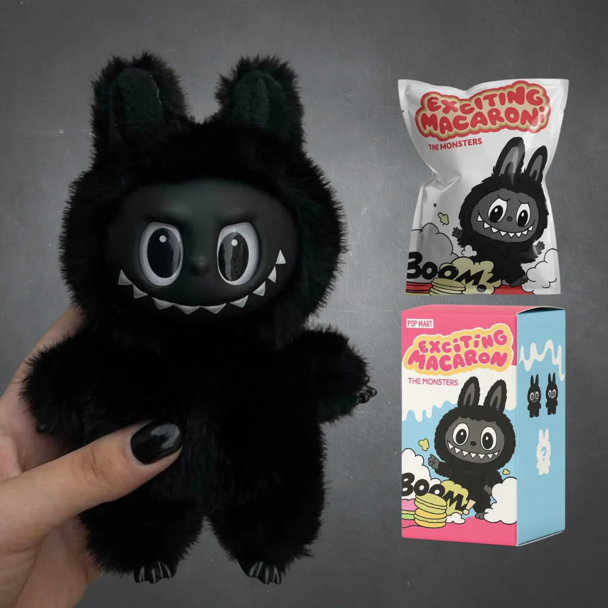 The Monsters – Exciting Macaron Black Face Plush Figure (6.7 Inch)