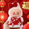 Labubu 17 cm Red Bow Hanfu Dress Outfit – Lunar New Year Edition (No Doll Included)