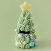 Labubu 17 cm Handmade Crochet Christmas Tree Outfit – Soft Plush Holiday Costume - Green
