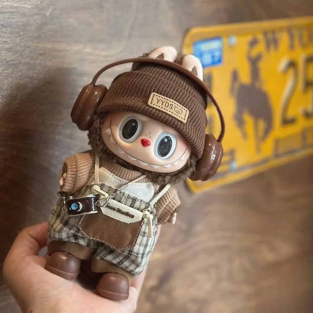 Labubu Fashion Outfit – Retro Photographer Clothes Set (17 cm Doll) - Image 4