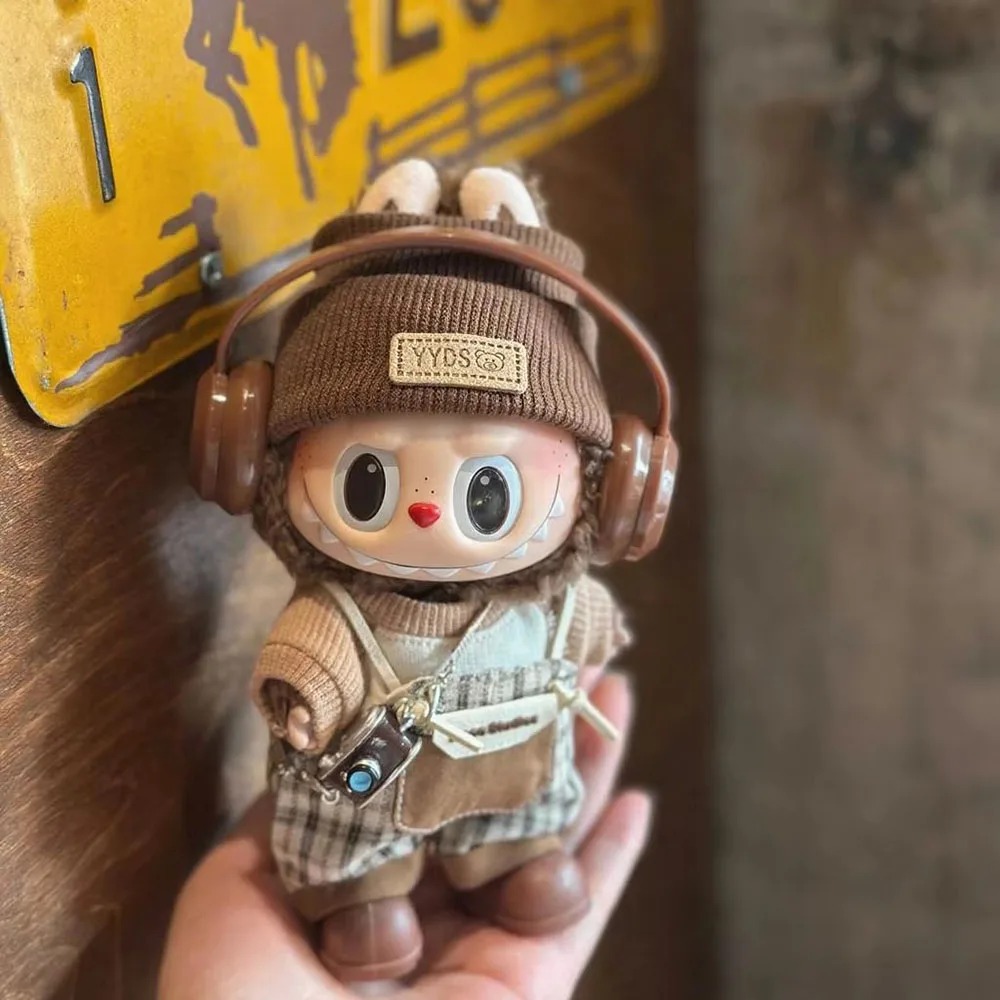 Labubu Fashion Outfit – Retro Photographer Clothes Set (17 cm Doll) - Image 3