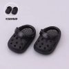 Labubu 17 cm Doll Shoes – Colourful Summer Sandals & Beach Slippers (10 Variations) - ⚫ Black