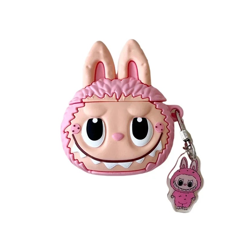 Labubu AirPods Protective Case (Pink / Green / Brown) – Cute Silicone Shockproof Cover