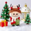 Labubu 17 cm Christmas Reindeer Outfit – Antler Hat, Red Sweater & Green Trousers (No Doll, No Shoes)