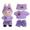 Labubu Clothes Set – 3-Piece Purple Knit & Denim Outfit